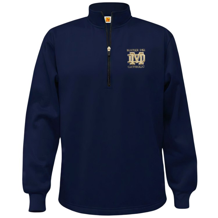 Picture of YS Perf Navy MD Fleece Quarter-Zip Sweatshirt